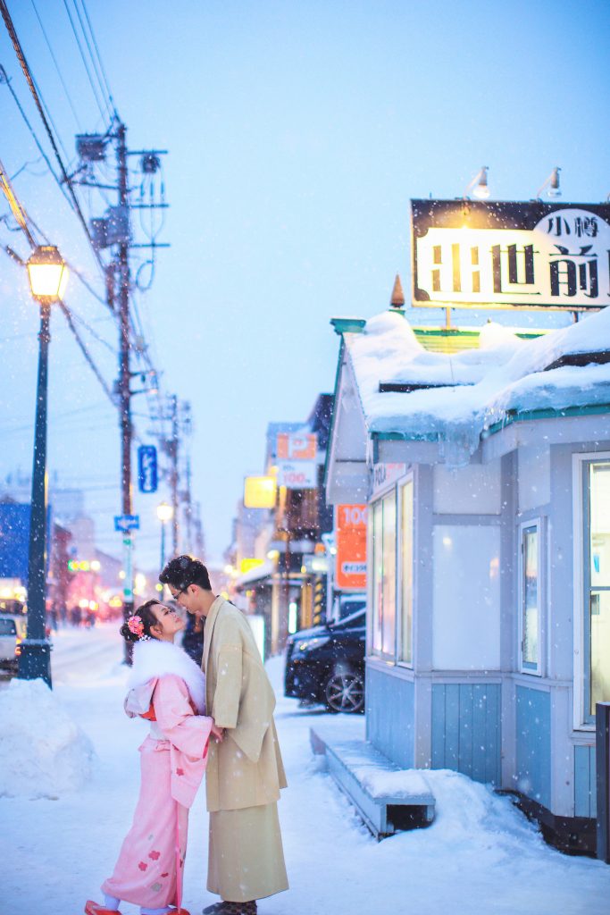 hokkaido winter pre wedding